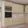 Módulo Torre Quente 172x70x56cm Micro-Ondas Forno 100% MDF Cozinha Provence Robel Branco/Fendi Matte