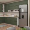 Módulo Armário Aéreo 120cm 1 Porta Basculante 100% MDF Cozinha Provence Robel Branco/Salvia Matte