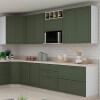 Módulo Armário Aéreo Nicho Micro-Ondas 68x60x43cm 100% MDF Cozinha Provence Robel Branco/Salvia Matte