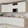 Módulo Armário Aéreo Nicho Micro-Ondas 68x60x43cm 100% MDF Cozinha Provence Robel Fendi/Branco Matte