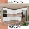 Módulo Armário Aéreo 68x35x56cm 1 Porta 100% MDF Cozinha Modulada Provence Robel Fendi/Branco Matte
