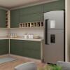 Módulo Armário Aéreo 80cm 1 Porta Basculante 100% MDF Cozinha Provence Robel Fendi/Salvia Matte