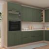 Módulo Torre Quente 172x70x56cm Micro-Ondas Forno 100% MDF Cozinha Provence Robel Fendi/Salvia Matte