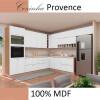 Módulo Armário Aéreo 68x120x56cm 3 Portas 100% MDF Cozinha Provence Robel Hanover/Branco Matte