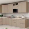 Módulo Armário Aéreo Nicho Micro-Ondas 68x60x43cm 100% MDF Cozinha Provence Robel Hanover/Fendi Matte