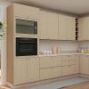 Módulo Torre Quente 208x70x56cm Micro-Ondas Forno 100% MDF Cozinha Provence Robel Hanover/Fendi Matte