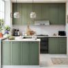 Módulo Balcao 70cm 2 Portas 100% MDF Cozinha Modulada Provence Robel Fendi/Salvia Matte