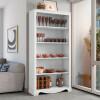 Cristaleira Livreiro Retro Sem Portas 4 Prateleiras 100cm Chicago RV Móveis Branco