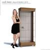 Cristaleira Moderna de Vidro com LED 72x175 Cristal Imcal Freijó
