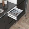 Balcão Para Cozinha de Aço 2 Portas 3 Gavetas e Porta Tempero Gaia 120cm Com Tampo Cozimax Preto