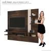 Painel Suspenso Para TV 50 Polegadas Cross 1.8 Lukaliam Noce/Off White