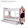 Cama Treliche Auxiliar 100% MDF Carisma Gelius Branco/Rosa