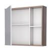 Espelho Para Banheiro Madeira Com Porta Caeté 60 Cozimax Branco/Tamarindo