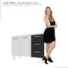 Gabinete de Pia 120 Apolo Flat 3G Cozimax Branco/Preto