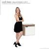 Gabinete de Banheiro Com Pia Jasmin Cozimax Tamarindo/Branco