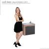 Gabinete de Banheiro Com Pia Jasmin Cozimax Tamarindo/Preto