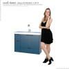 Gabinete Para Banheiro Madeira Orquídea 80 Com Lavatório Cozimax Azul