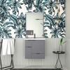 Gabinete Para Banheiro Madeira Orquídea 60 Com Lavatório Cozimax Cinza