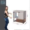 Gabinete Para Banheiro Madeira Sálvia 60 Sem Cuba Cozimax Nude/Tamarindo