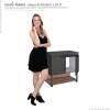 Gabinete Para Banheiro Madeira Sálvia 60 Sem Cuba Cozimax Preto/Tamarindo