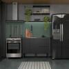 Gabinete De Madeira Para Pia De Cozinha 120cm Cisne Cozimax Preto
