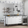 Gabinete de Aço Para Pia de 150cm 3 Gavetas 144x92x52cm Novo Vênus Cozimax Cozimax Branco
