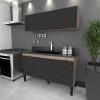 Cozinha Completa Gabinete e Armário Aéreo Flamingo 150 Cozimax Preto/Tamarindo