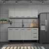 Armário Aéreo de Cozinha Aço 5 Portas Juno/Apolo 180 Cozimax Cinza Argila
