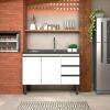 Gabinete de Aço Para Pia 120cm 2 Portas 3 Gavetas Netuno Cozimax Branco
