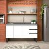 Gabinete de Aço Para Pia 150cm 3 Portas 3 Gavetas Netuno Cozimax Branco