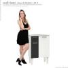 Gabinete Para Banheiro Aço Com Pés Araça 60 Cozimax Branco/Preto