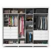 Guarda Roupa Grande 2 Portas com Espelho 100% MDF 278x239x63 Apolo Gelius Branco