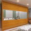 Guarda Roupa Grande 2 Portas com Espelho 100% MDF 278x239x63 Apolo Gelius Naturale