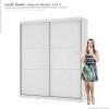 Guarda Roupa 2 Portas Correr Caribe Mirarack Branco