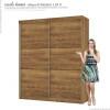 Guarda Roupa 2 Portas Correr Caribe Mirarack Canela