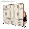 Guarda Roupa 5 Portas Diamante 2.4 Fabrimoveis Freijo/Off White