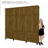 Guarda Roupa 5 Portas Diamante 2.4 Fabrimoveis Imbuia