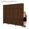 Guarda Roupa 5 Portas Diamante 2.4 Fabrimoveis Noce