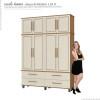 Guarda Roupa 4 Portas House Fabrimoveis Freijo/Off White