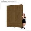 Guarda Roupa 4 Portas House Fabrimoveis Imbuia