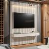 Home Suspenso Ripado Led 3 Gavetas 184cm Para TV 75" Colorado EDN Off White