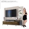 Estante Home Para TV 55 Polegadas Elegance 2.1 Lukaliam Off White/Canela