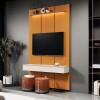 Home Suspenso 135x216cm 2 Gavetas Para TV 50¨ Estone 1.35 EDN Cedro/Off White