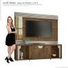 Estante Home Para TV 60 Polegadas Firenze Lukaliam Canela/Off White