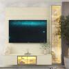 Home Com Cristaleira Para TV 65 Pol Com LED 191cm Luminare Gelius Off White