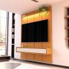 Home Suspenso 180x216cm 3 Gavetas Para TV 75¨ Milano 1.8 EDN Cedro/Cedro Off White