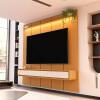 Home Suspenso 225x216cm 3 Gavetas Para TV 85¨ Milano 2.25 EDN Cedro/Cedro Off White