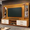 Home Para Sala 240cm TV 75 Polegadas 4 Gavetas Movie EAX Móveis Cedro/Off White