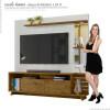 Home Sala Para TV Até 55 Pol Savana 1.8 Lukaliam Off White/Canela