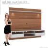 Painel Home Suspenso Para TV 60 Angra Mirarack Castanho/Off White